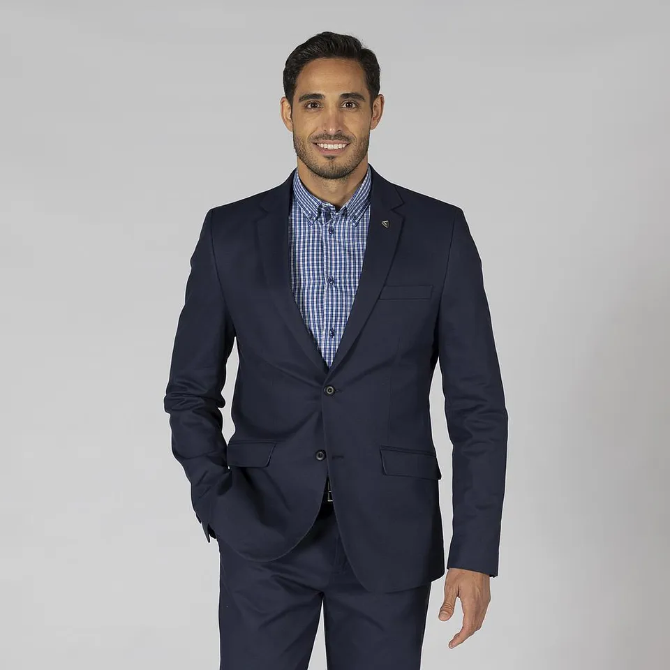 GARY'S Meeting Blazer homme marine slim 2 boutons