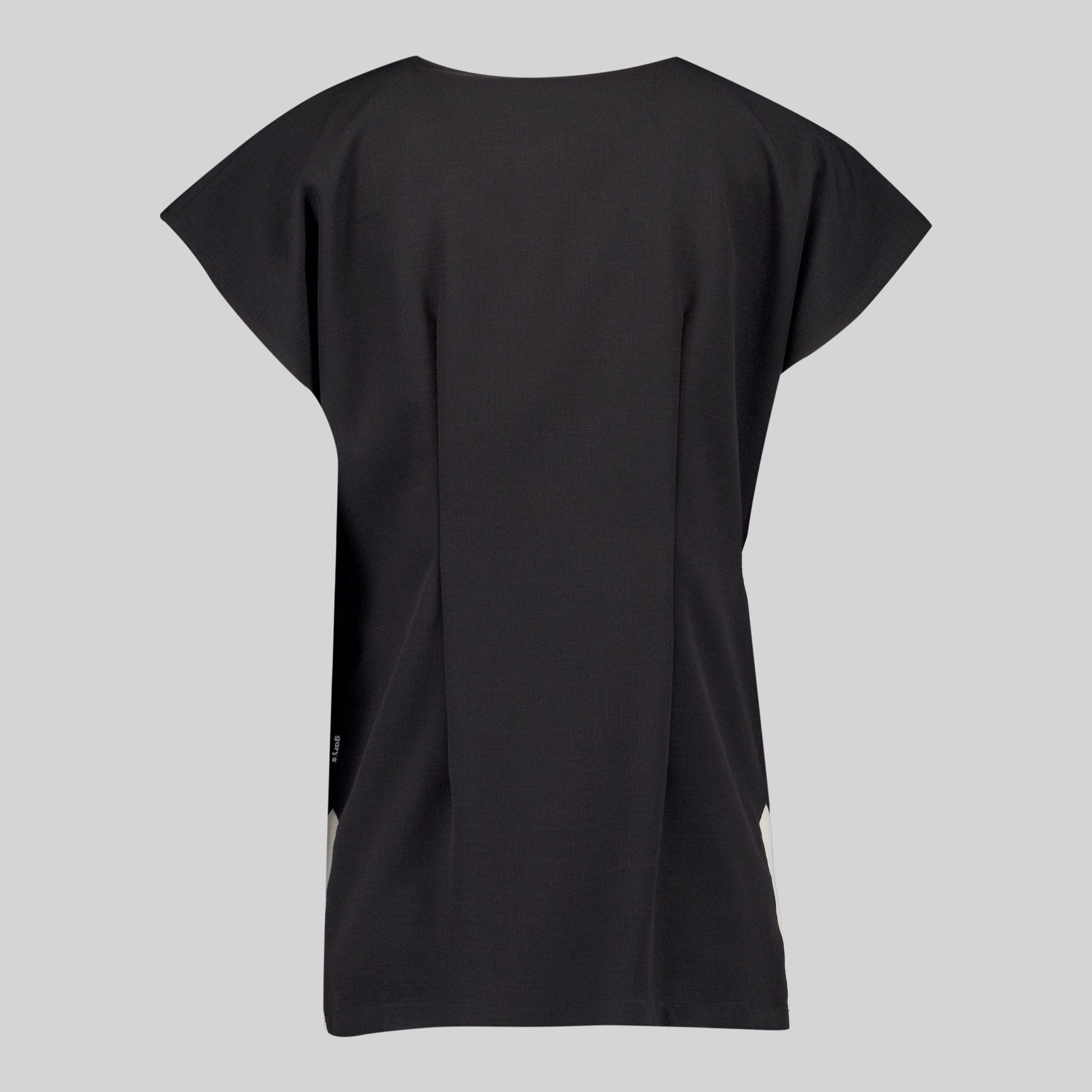 Gary's Loto blouse femme noire col V effet lin