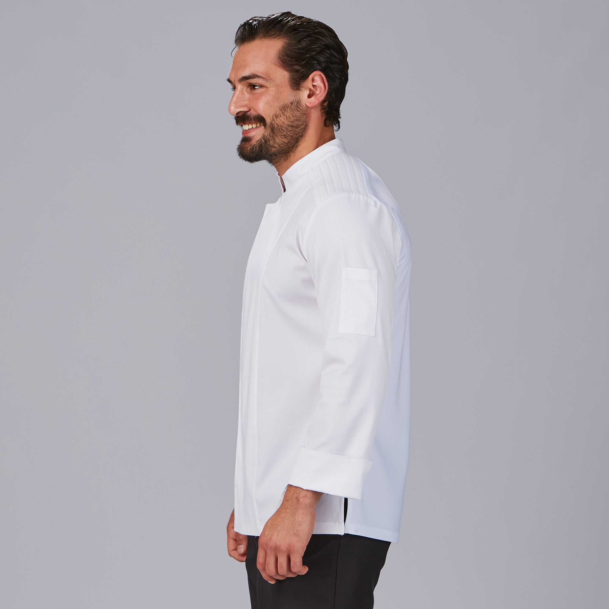 GARY'S Bastos veste de cuisine homme noir stretch