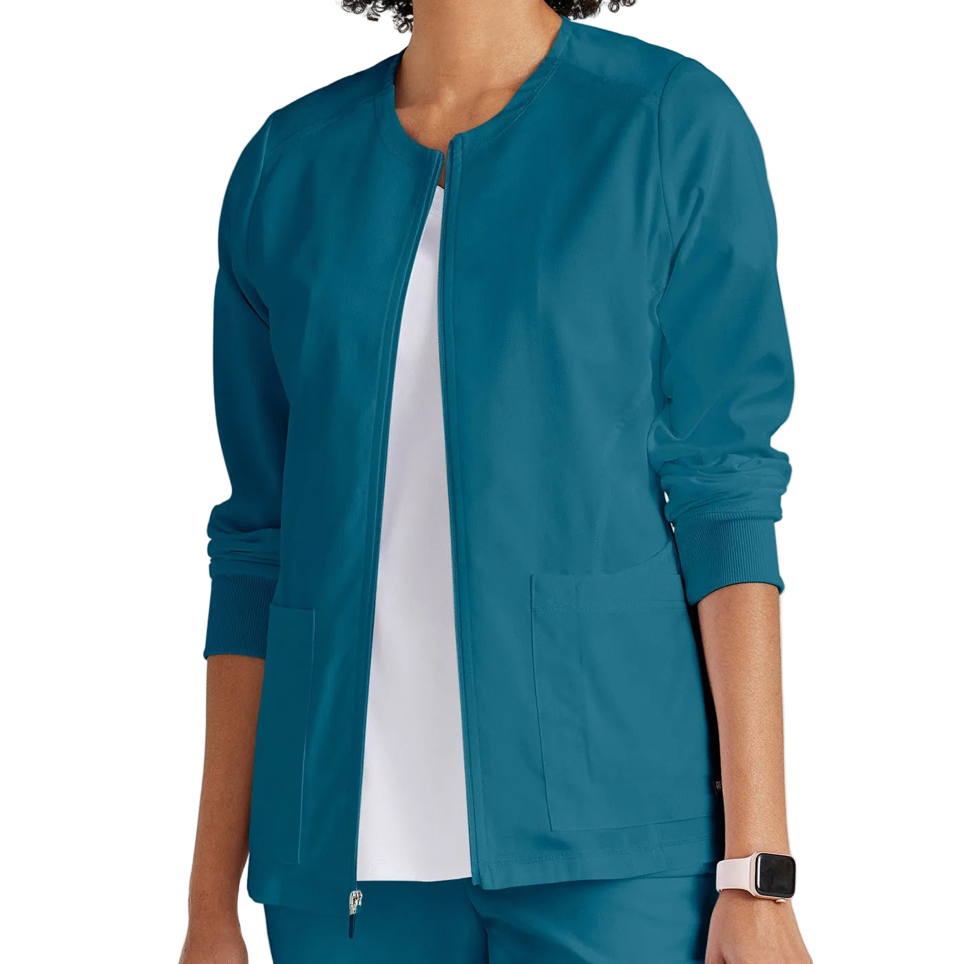Grey's Anatomy veste médicale femme zip 5 poches bleu pétrole M