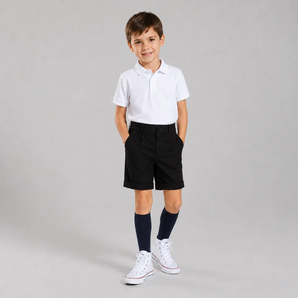Gary's bermuda scolaire enfant gris clair zip taille 8