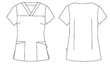 Gary's Agata Elastik blouse médicale femme noire taille M
