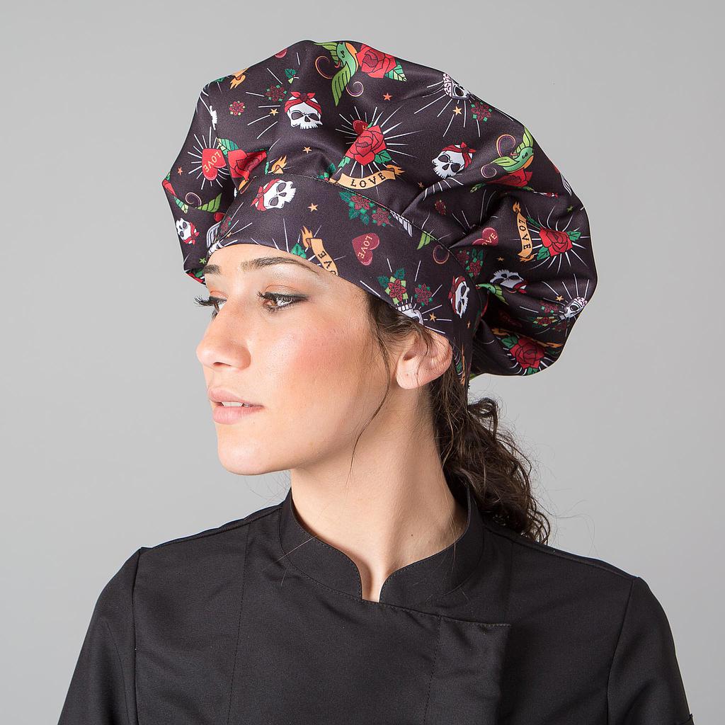 Gary's Classic Chef toque velcro imprimé araignée gris