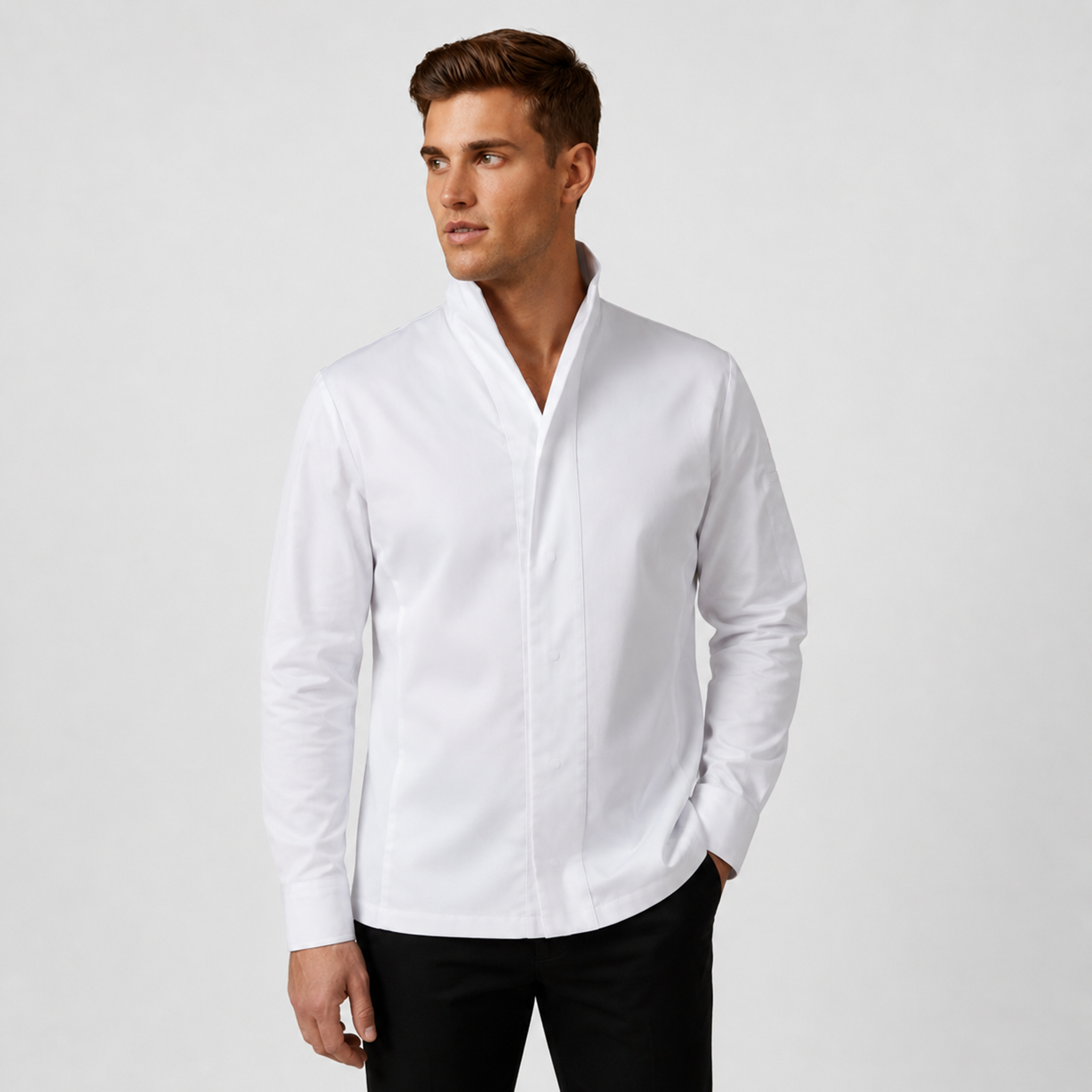GARY'S Momo veste cuisine mixte blanche fibre T400