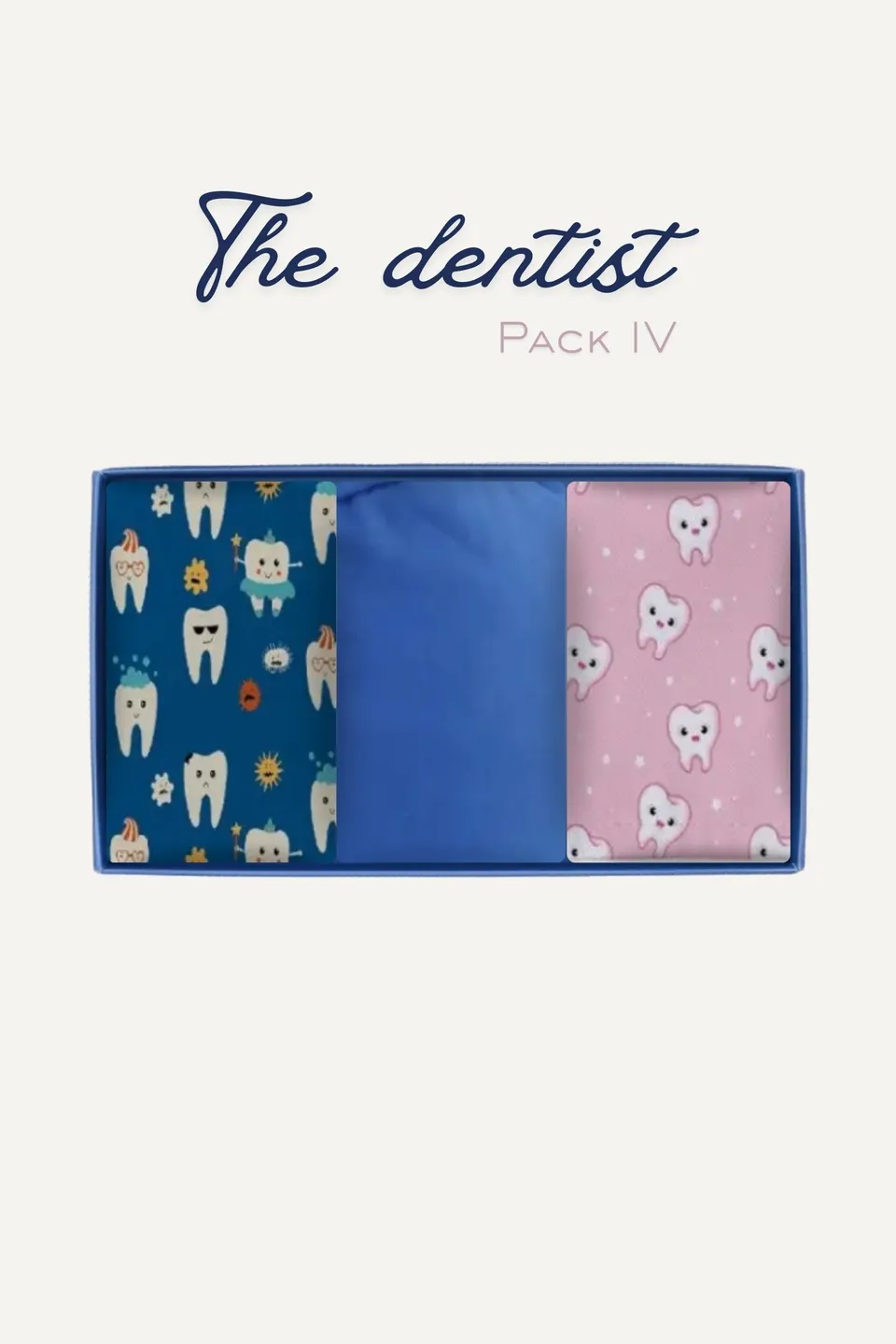Aelin Paris pack 3 calots bloc The dentist IV coton