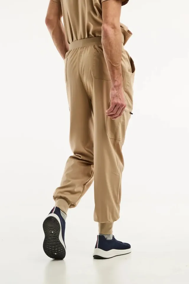 Aelin LUCA Jogger Pantalon médical beige clair homme