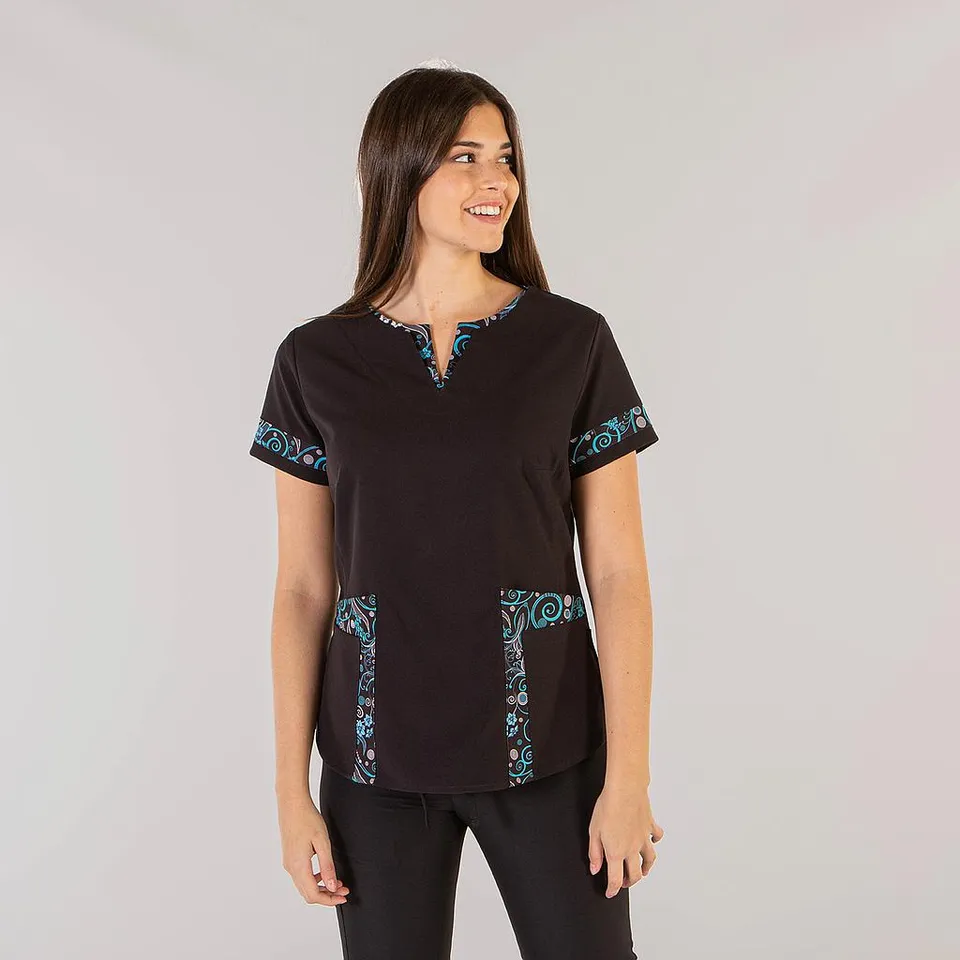 Gary's Blouses Olga blouse médicale femme noire microfibre