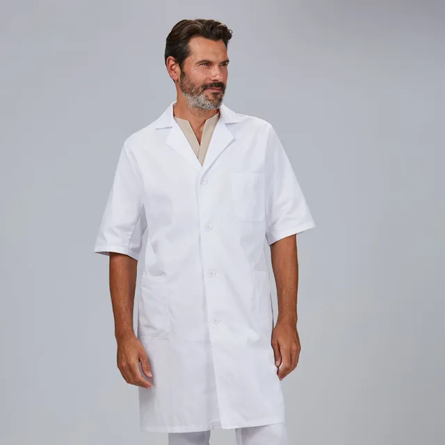 Gary's Robes blouse médicale blanche unisexe manches courtes