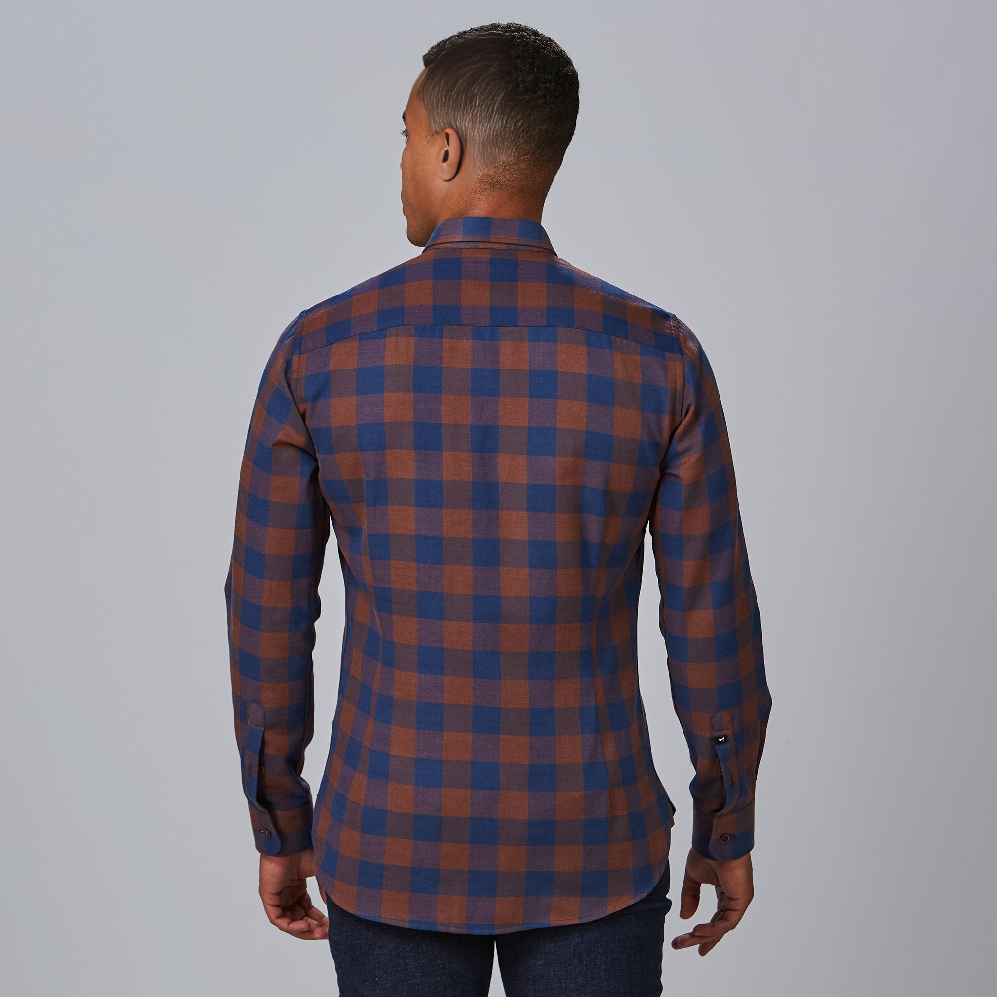 Gary's Augusto 260032 Chemise slim carreaux bleu