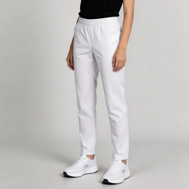 GARY'S Pants 711101 pantalon médical blanc élastique