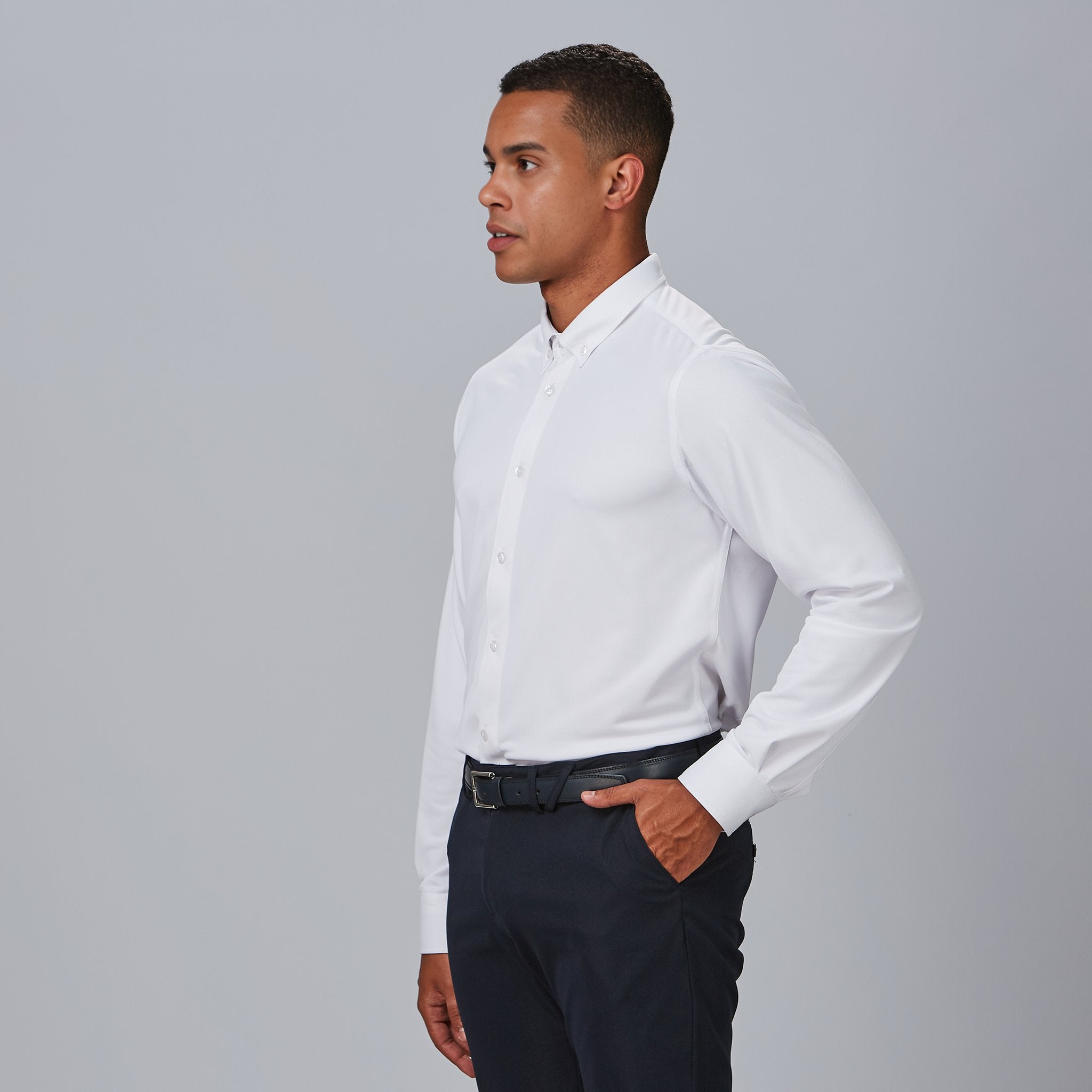 Gary's Salvatore chemise homme slim noir marine blanc