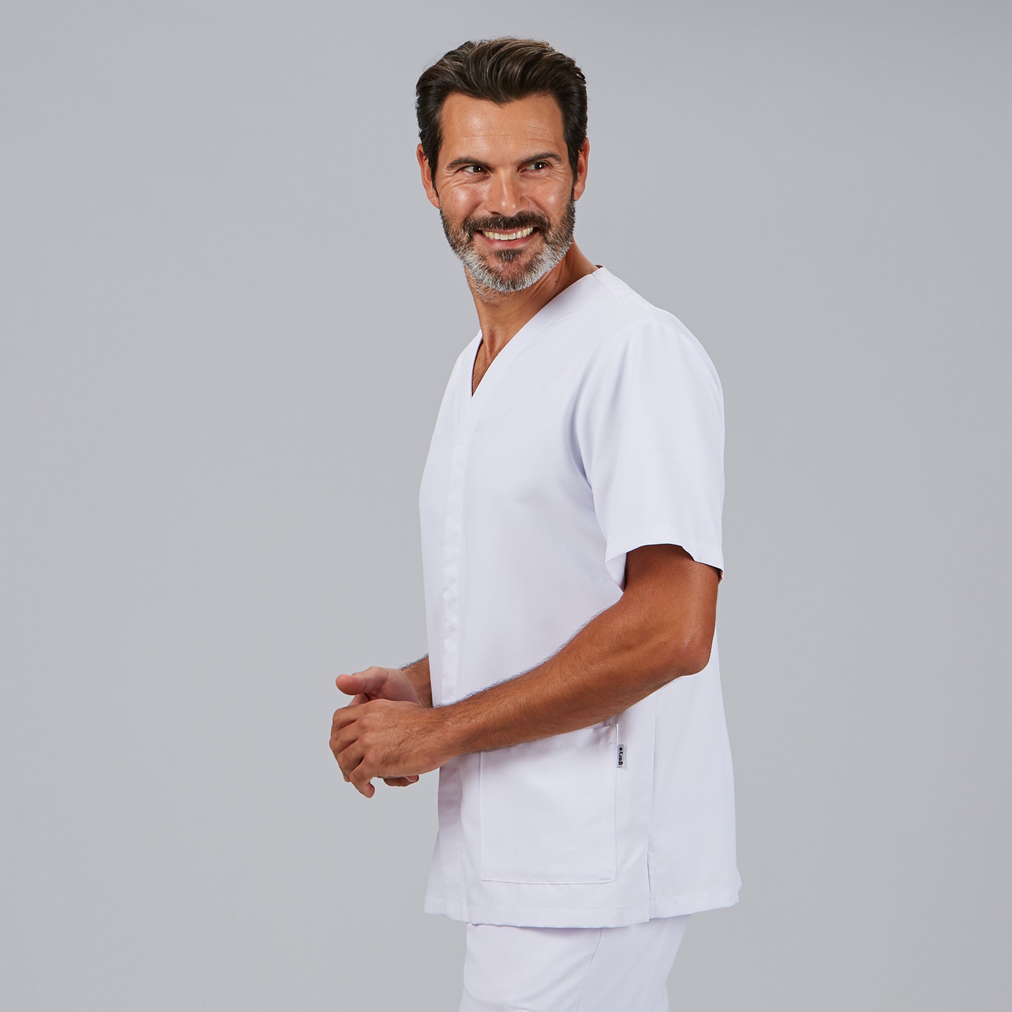 GARY'S Pablo blouse médicale homme blanche microfibre