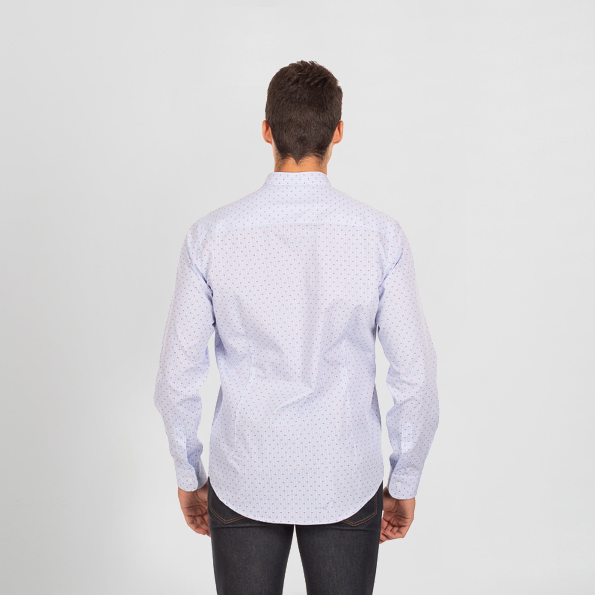 GARY'S Fiore chemise homme slim marine mouette