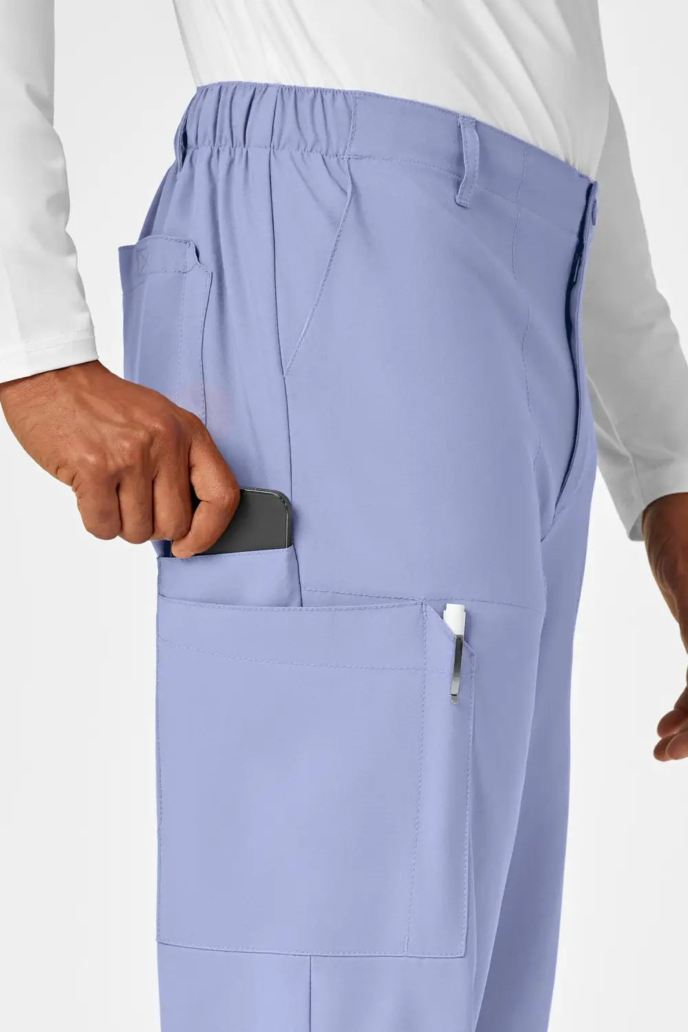 Aelin Luca W123 pantalon de bloc bleu ciel microfibre