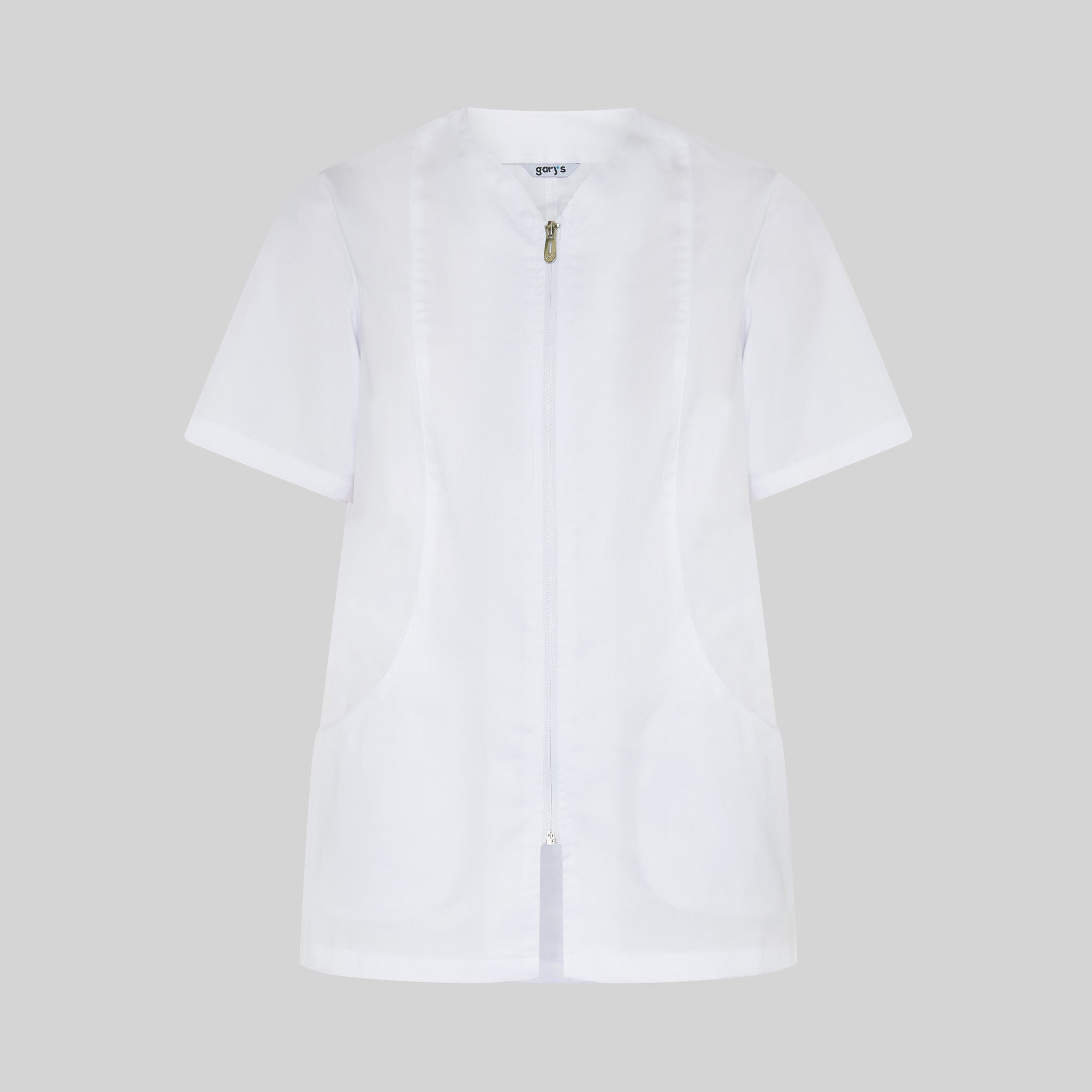 Gary's Sicilia Blouse Médicale Zip Blanc Twill