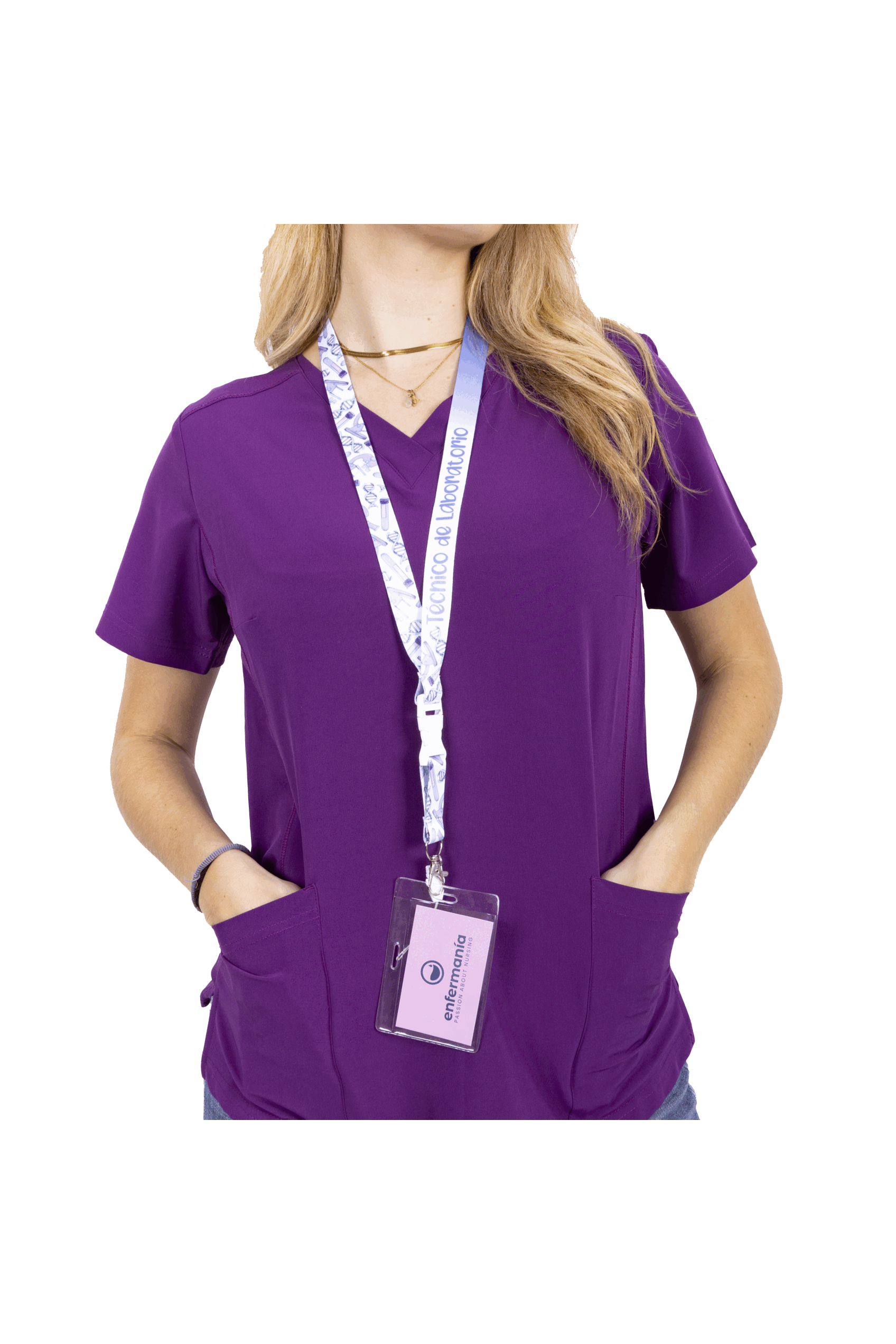 Enfermania Accesorios lanyard technicien laboratoire 57 cm