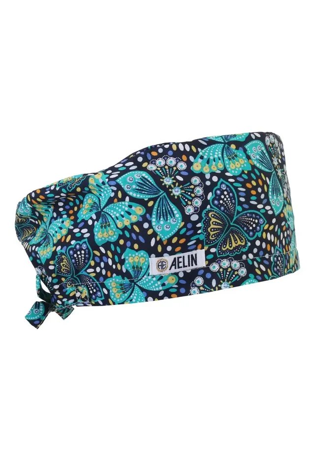 Aelin Paris calot chirurgien bleu papillons couvrant