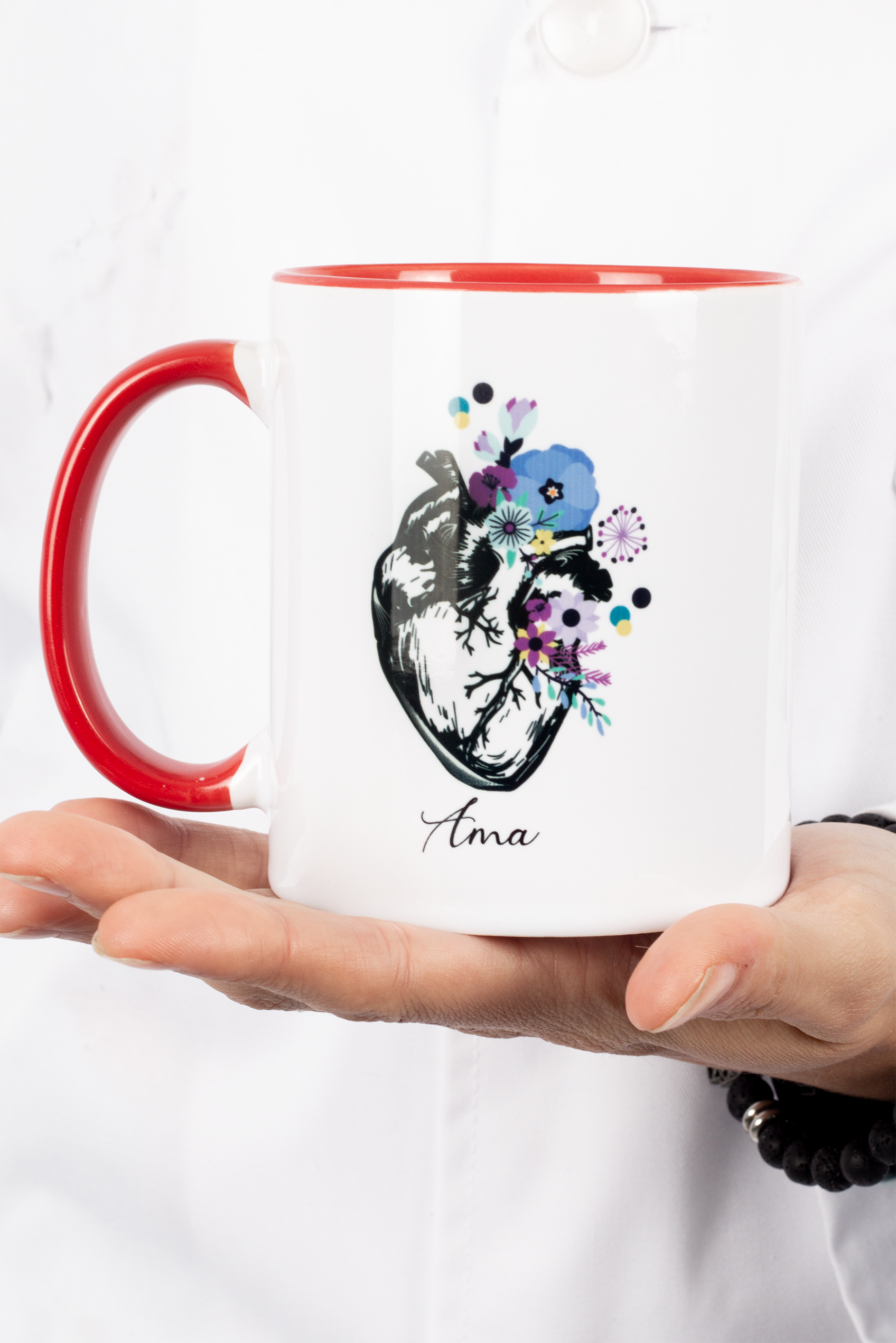 Enfermania Cœur tasse céramique rouge 350 ml