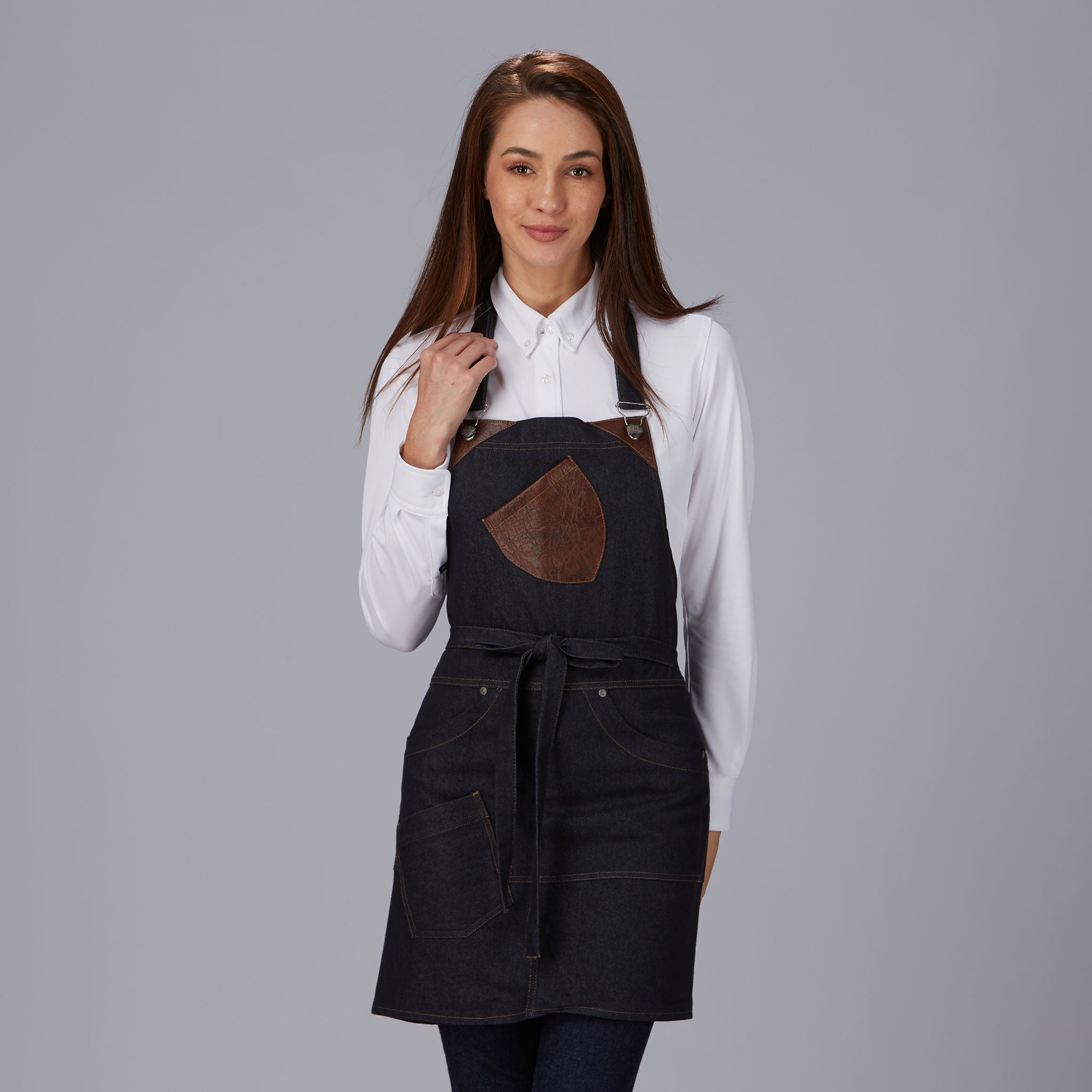 Gary's Tenere 74x80 Tablier Bavette Denim Noir