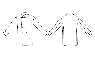 Gary's Chef Jackets veste cuisinier blanc XS manche longue
