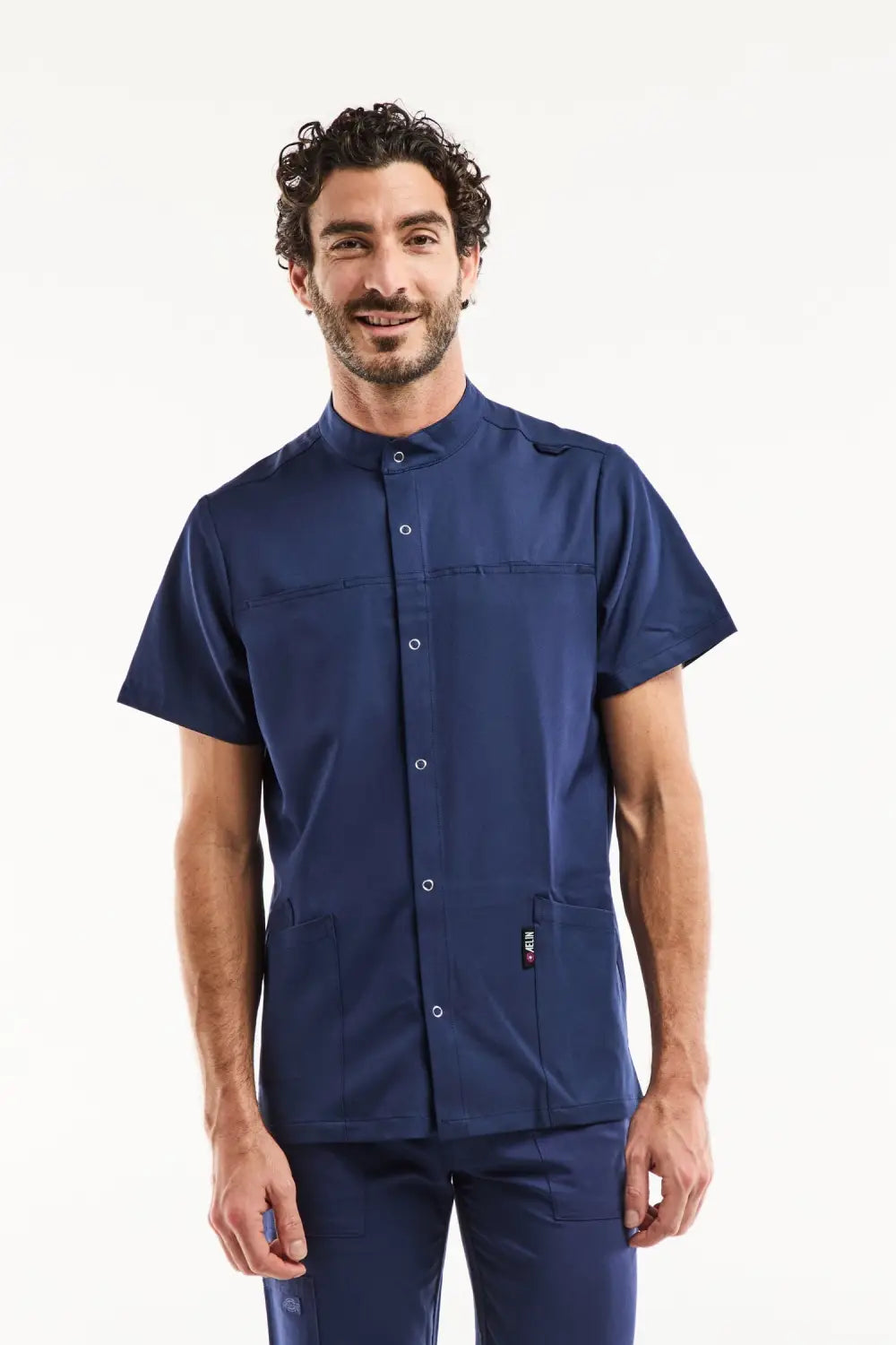 Aelin Noah Blouse Médicale Homme Bleu Marine Stretch