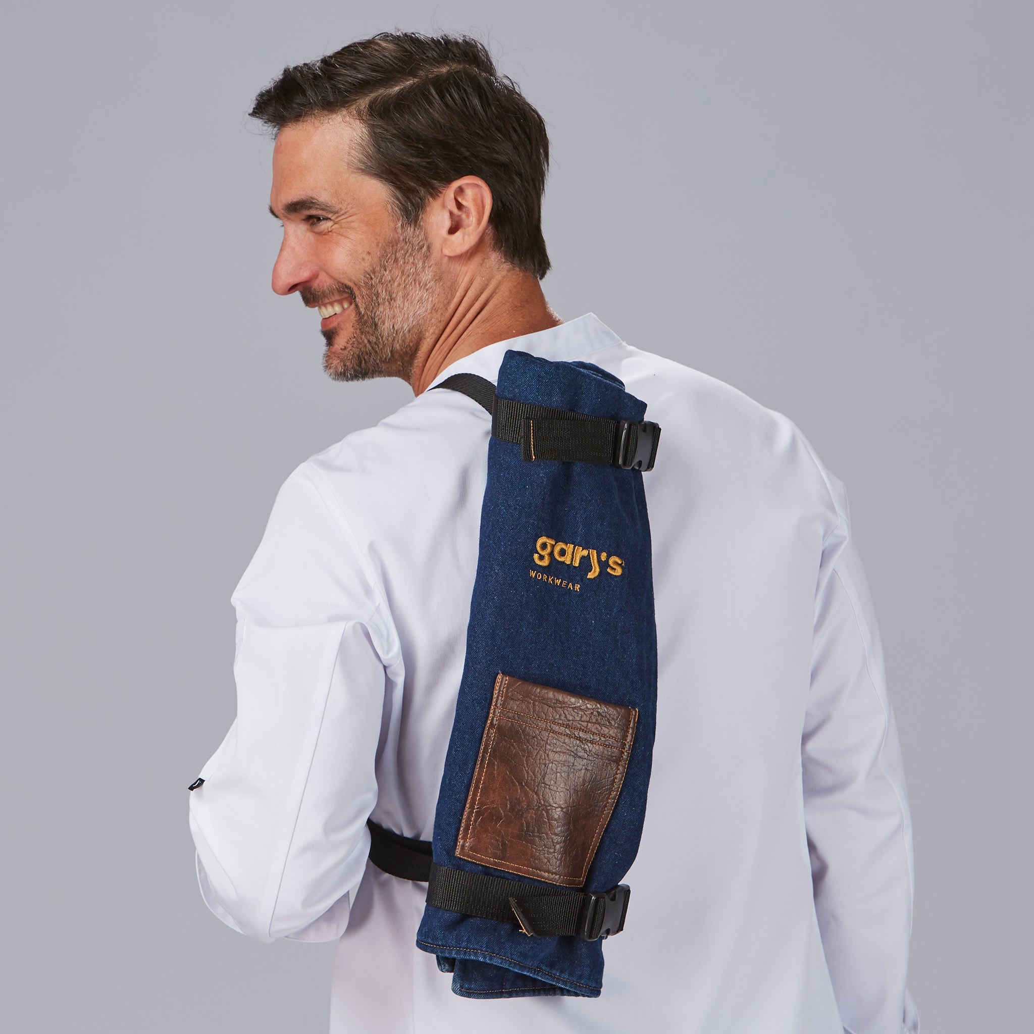 Gary's Knife trousse couteaux denim marine UD