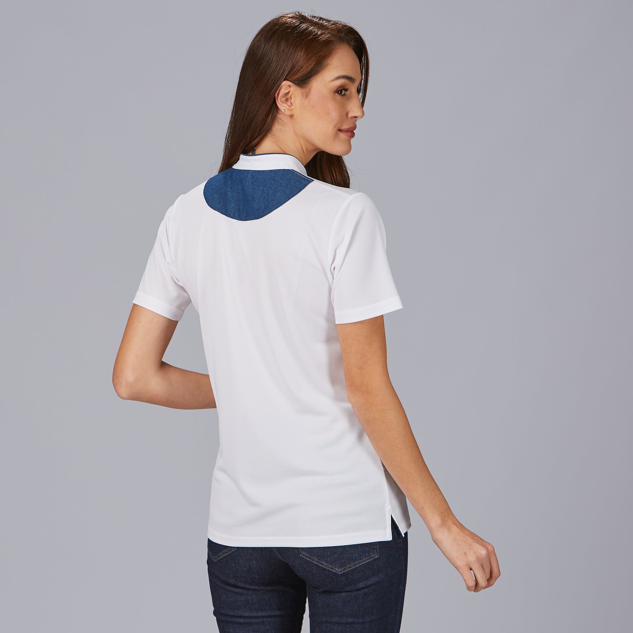 GARY'S Polo Woman Grandad polo travail femme noir Coolmax