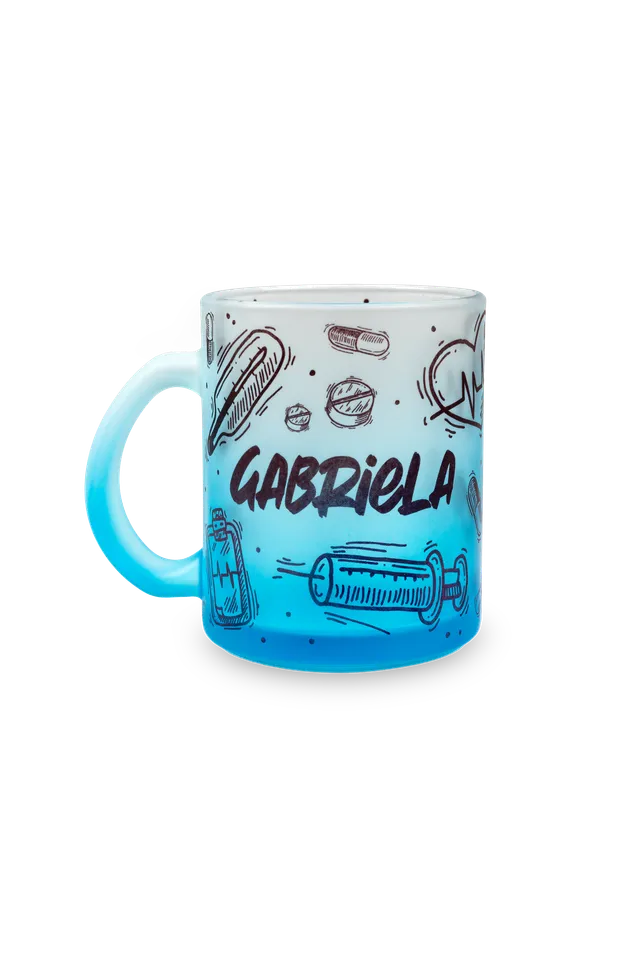 Enfermania Regalos Motion tasse verre bleu 350 ml