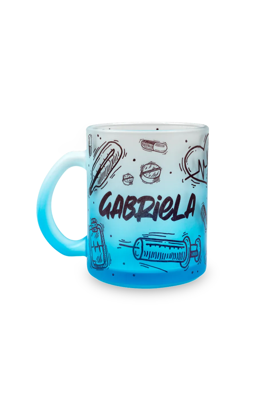 Enfermania Regalos Motion tasse verre bleu 350 ml