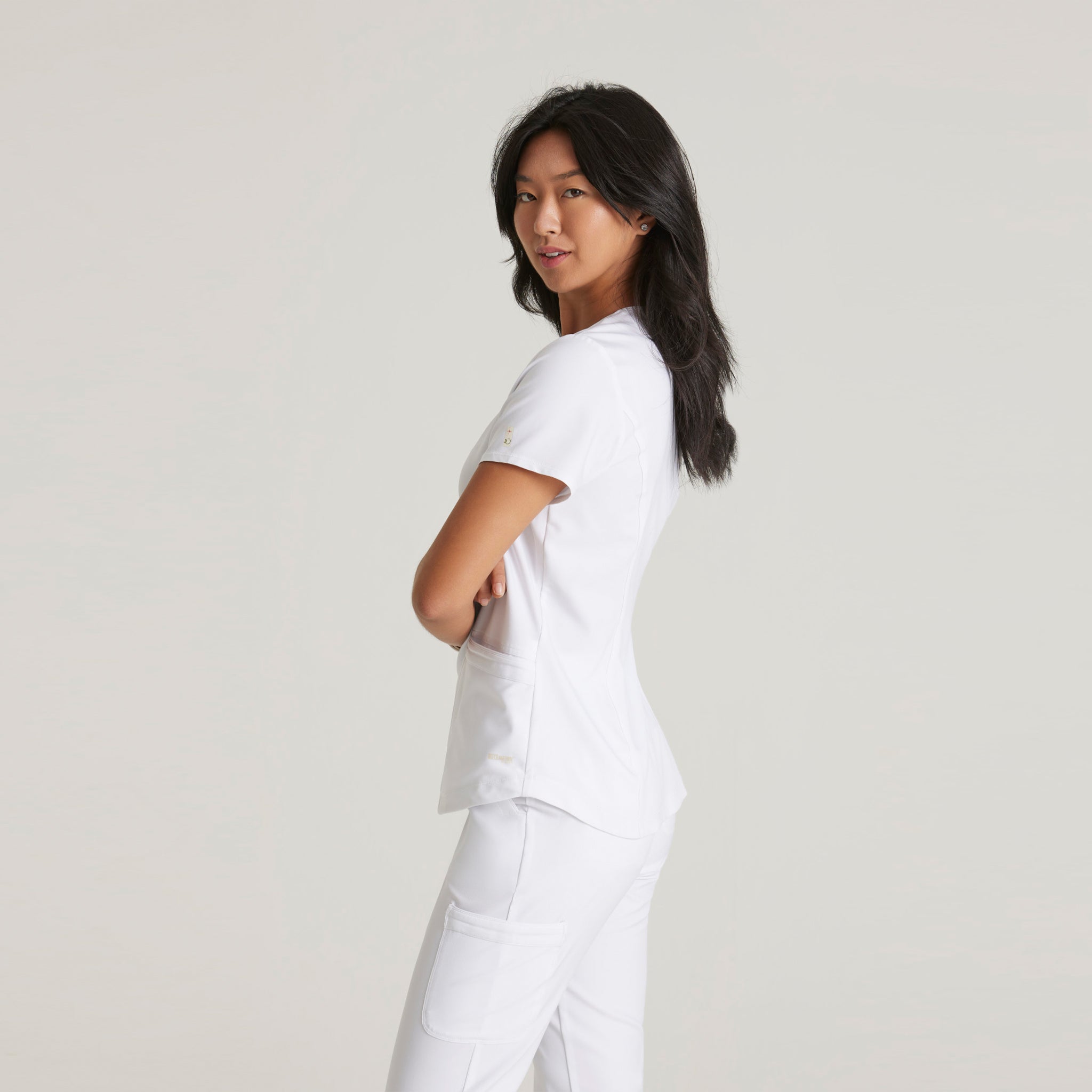 GARY'S Rhythm Top blouse médicale femme noire stretch