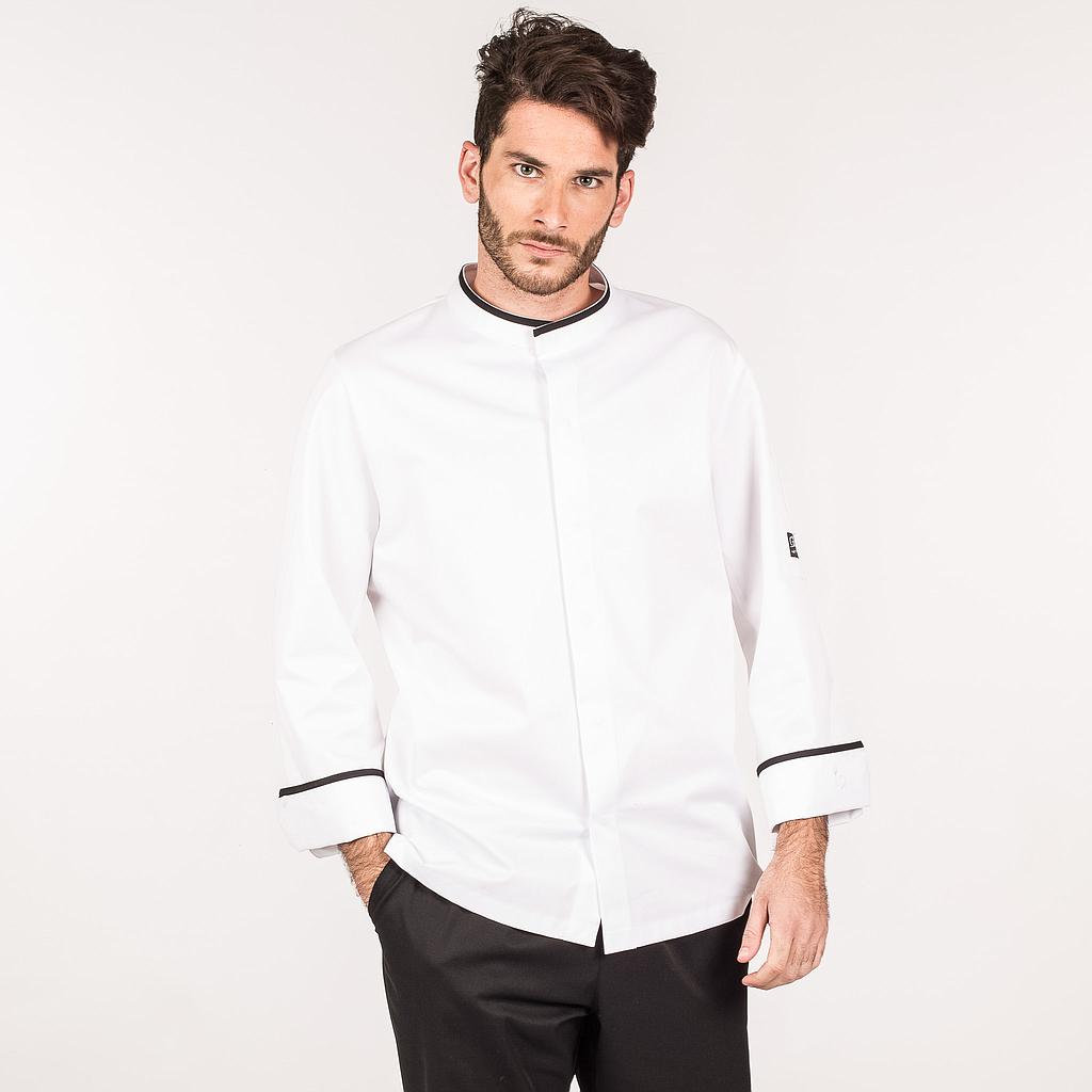 Gary's Deimos veste chef homme blanche stretch