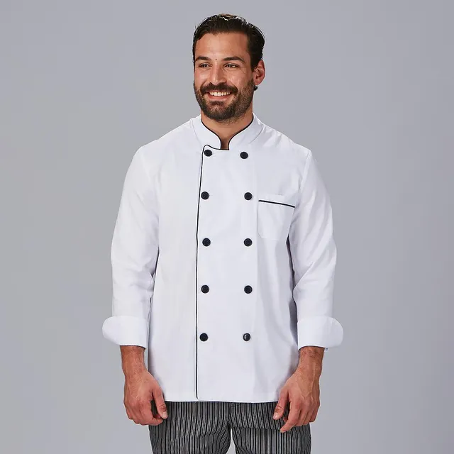 GARY'S Jackets veste cuisine mixte noire manches longues