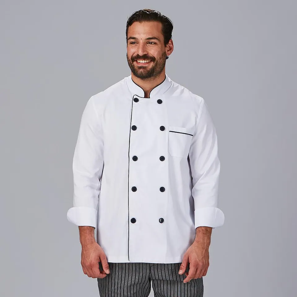 GARY'S Jackets veste cuisine mixte noire manches longues