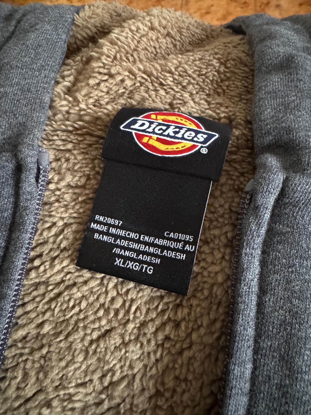 Dickies Sherpa Sweat à Capuche Zippé Gris Chiné L