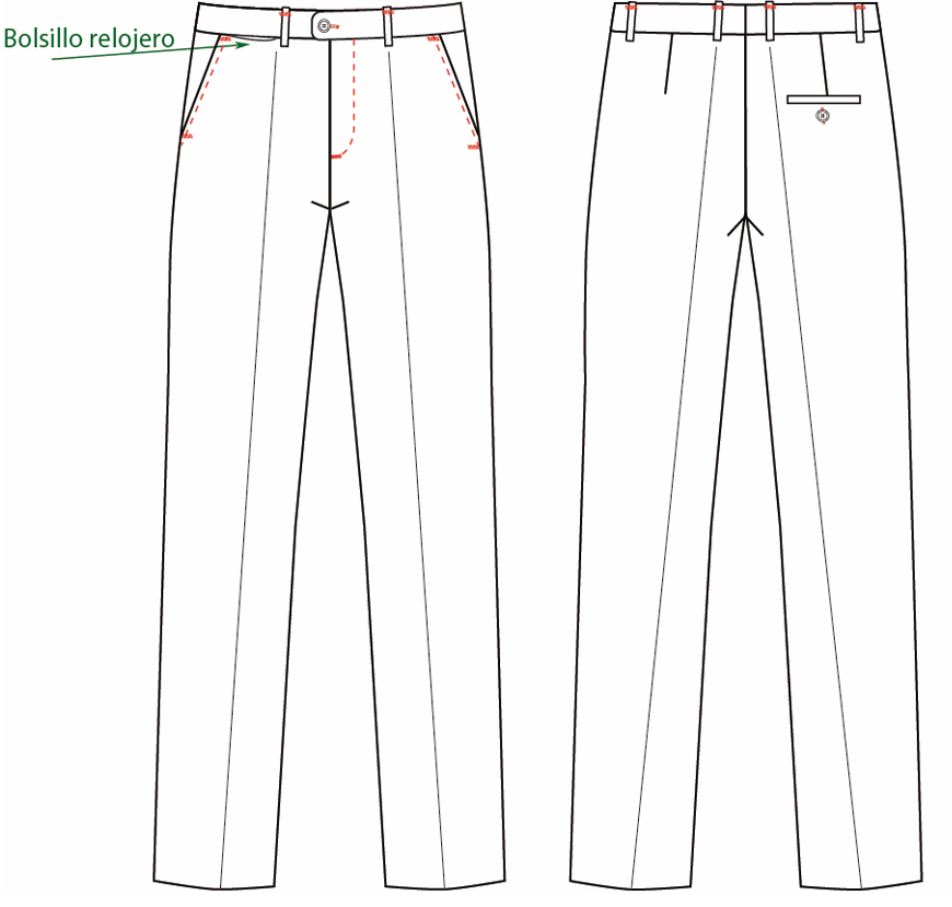 GARY'S Pants Welfare pantalon costume bleu marine