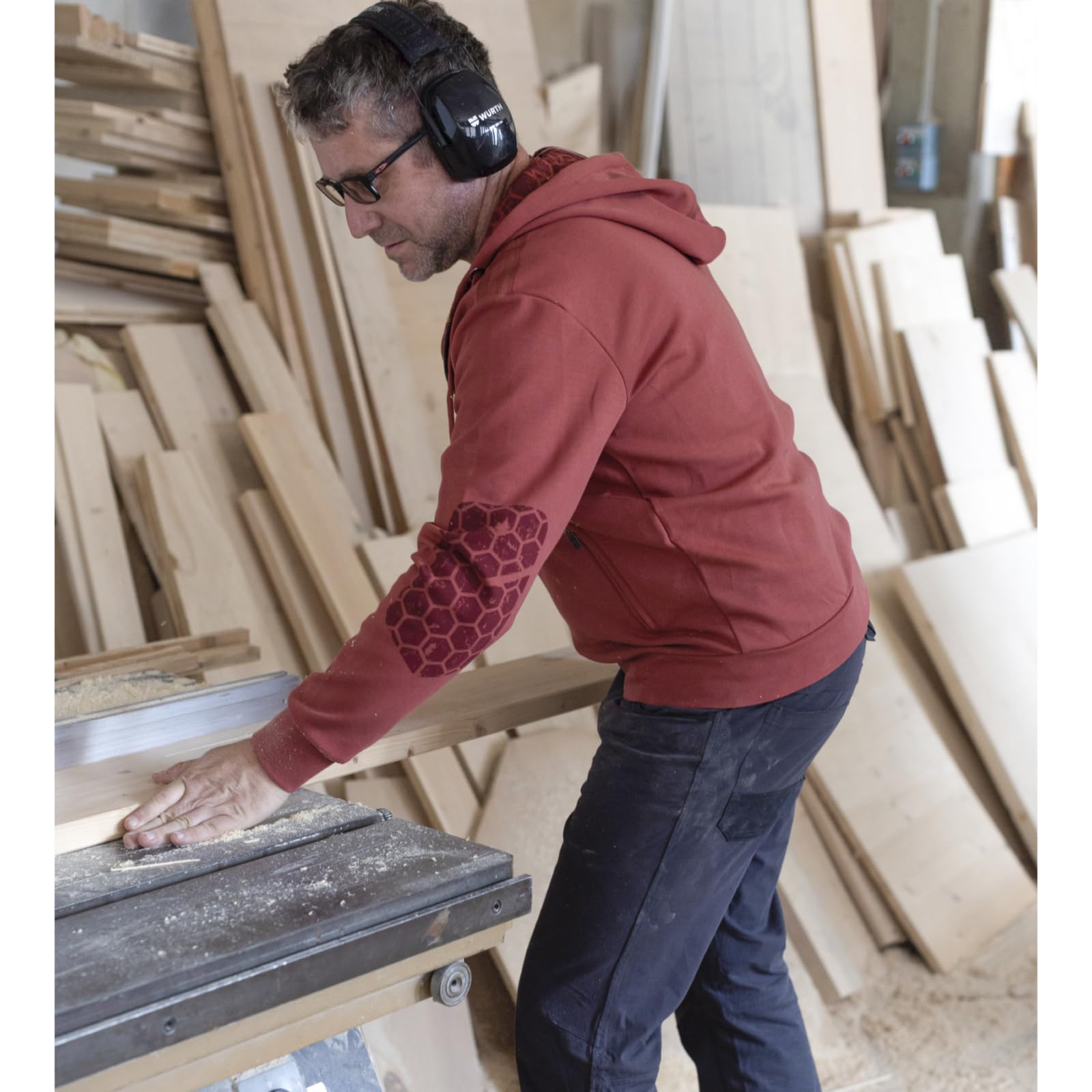 Würth MODYF Fusion sweat rouge brique