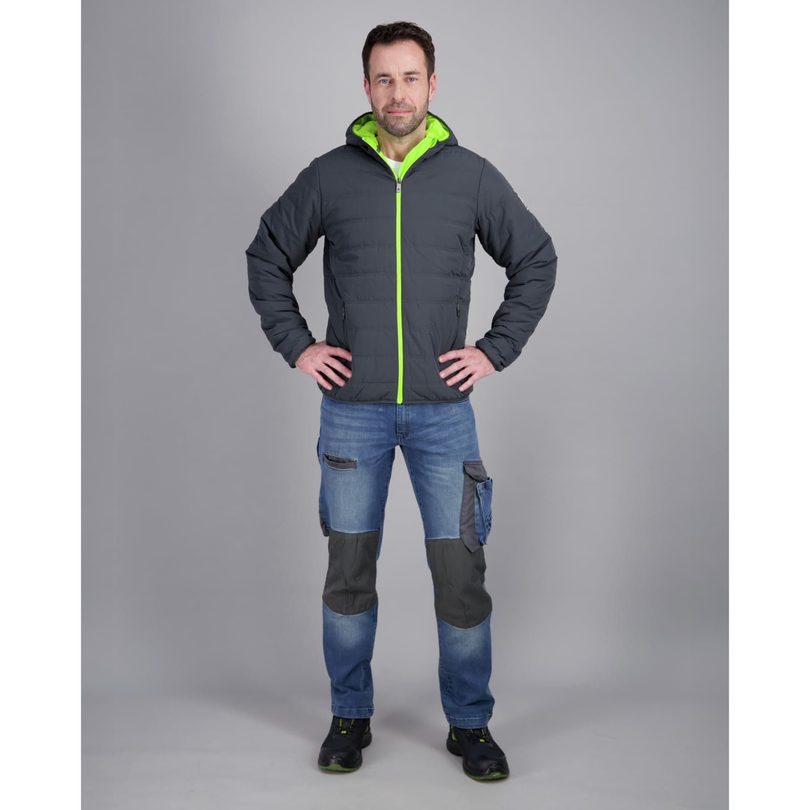 Würth MODYF Star Moon Blouson de travail matelassé S anthracite/lime
