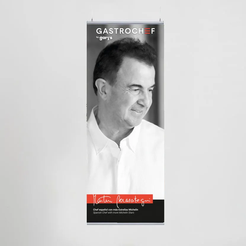 Gary's bâche publicitaire Martín Berasategui couleur