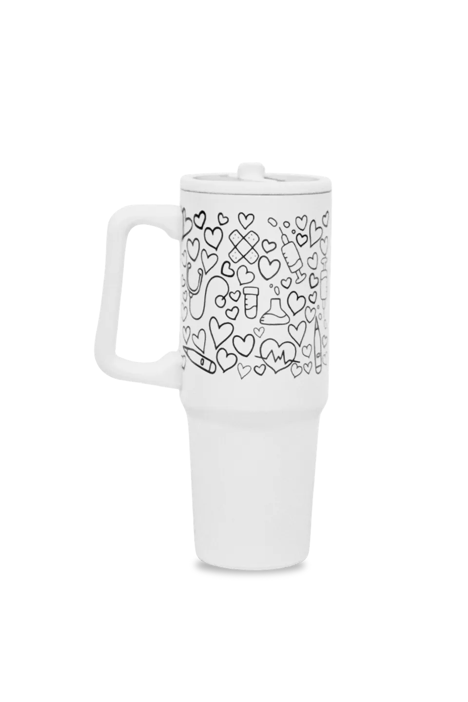 Enfermania gourde isotherme blanche Sweet Cake 870 ml gravée