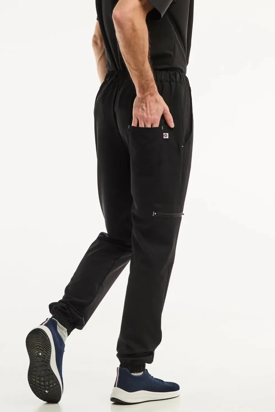 Aelin Slimfit NEW pantalon médical homme noir extensible