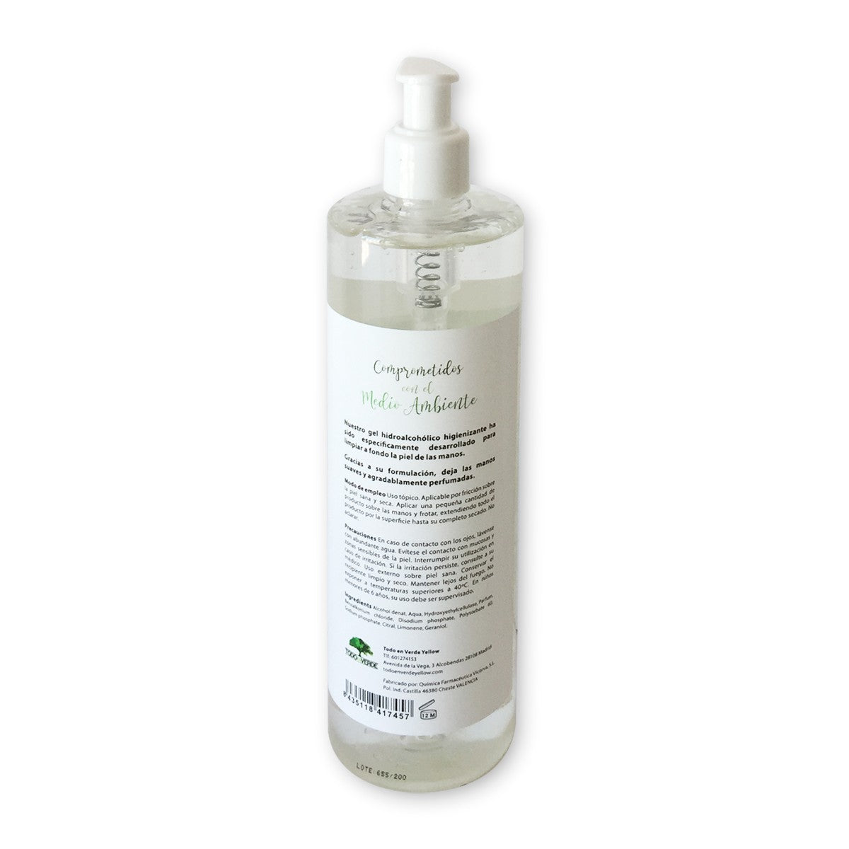 Enfermania Accesorios gel hydroalcoolique 500 ml citron