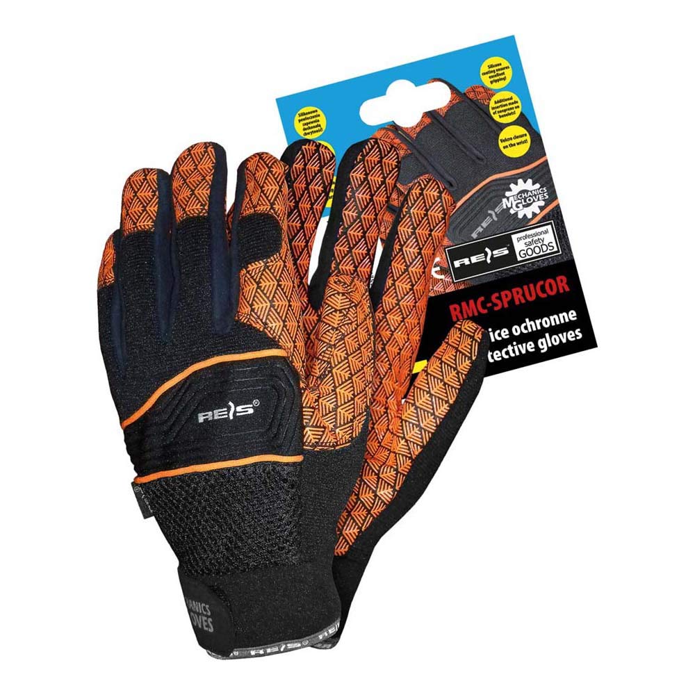 Reis RMC-Sprucor gants de travail noir/orange taille XL lot 12