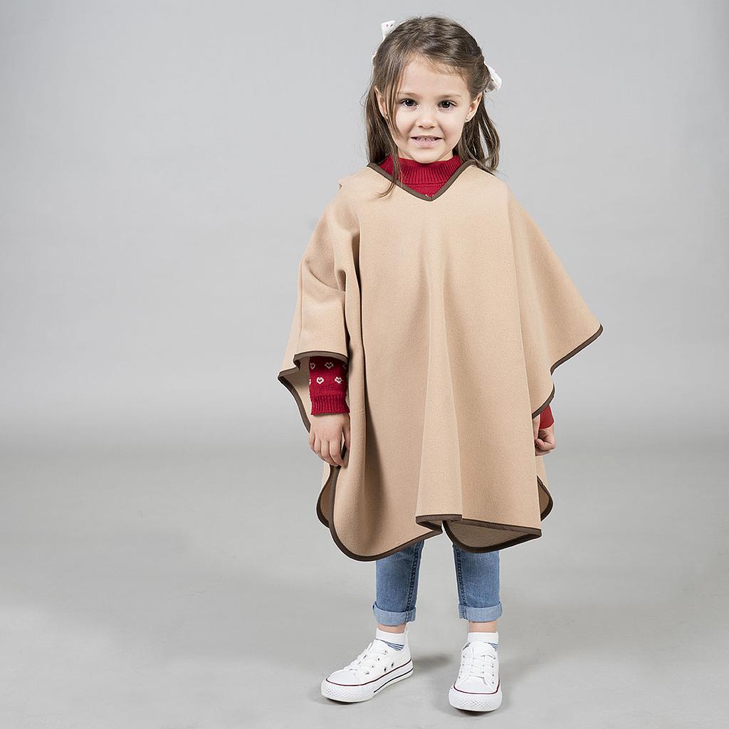 GARY'S Poncho polaire enfant marine à capuche