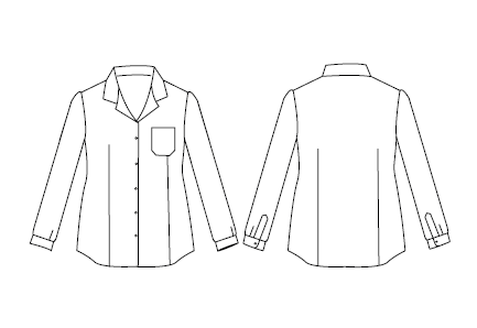 Gary's Blouses chemisier femme noir manches longues cintré