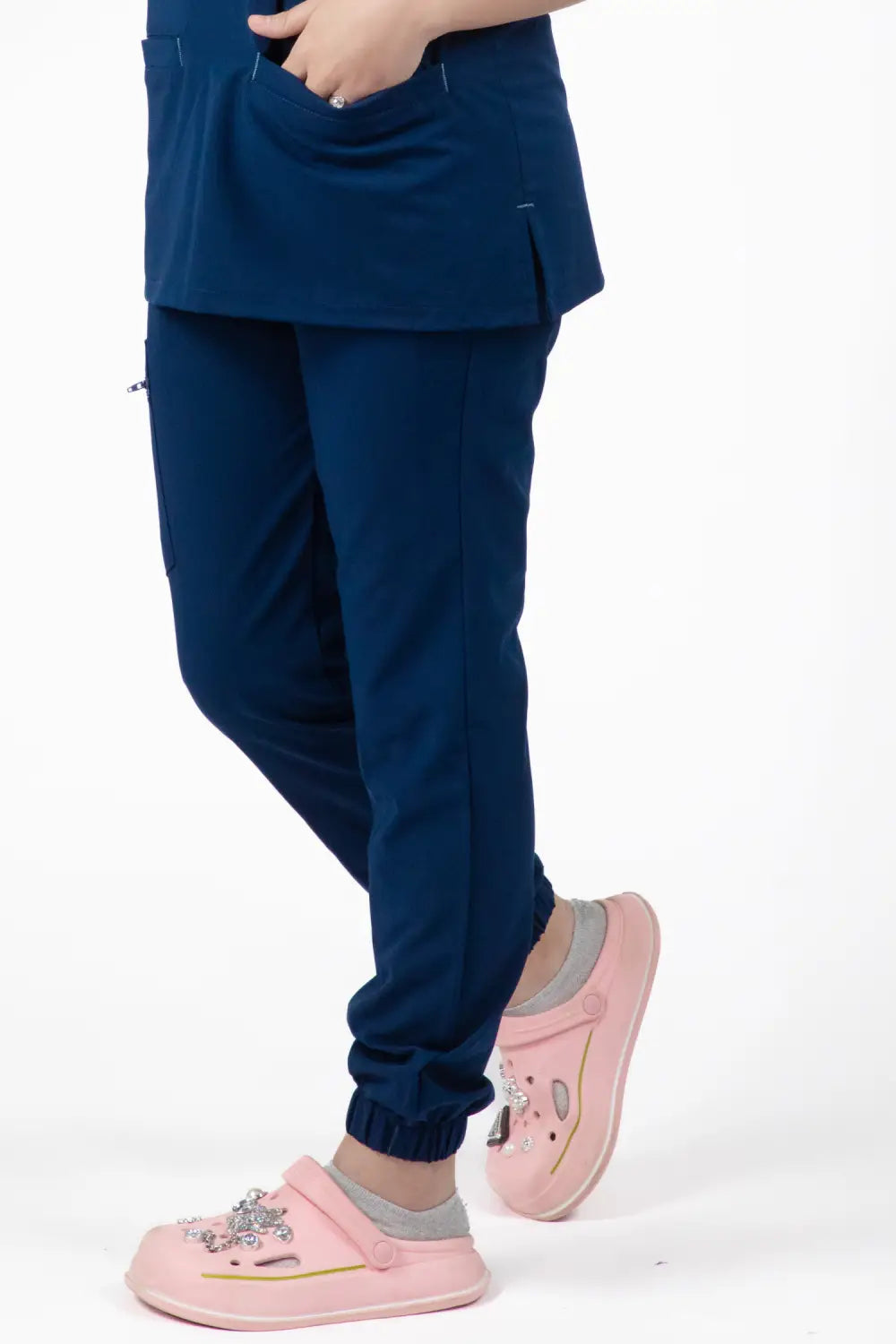 Aelin Slimfit NEW Pantalon médical Bleu 3 poches