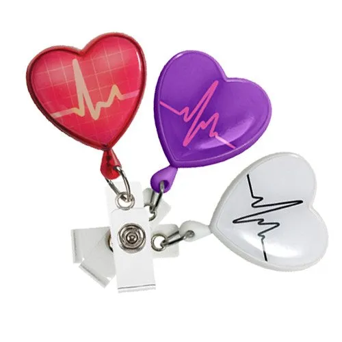 Enfermania Accesorios Cœur EKG porte-ciseaux rétractable rouge