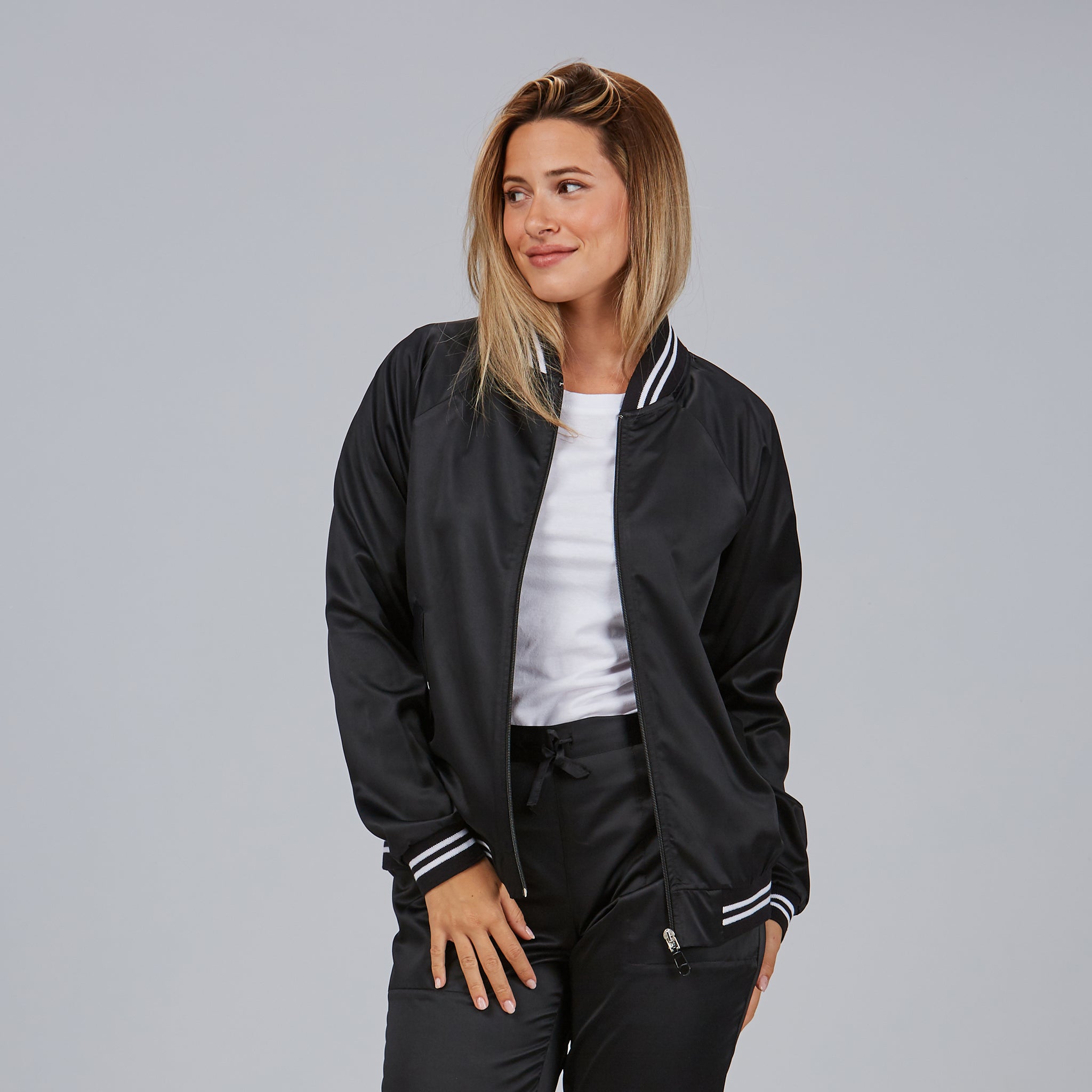 Gary's Girasol bomber femme noir zip central polyester