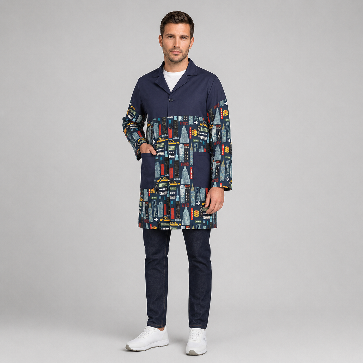 Gary's Robes blouse New York homme marine XS