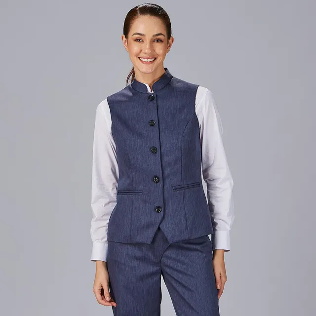 Gary's Lujan gilet femme col mao marine taille M