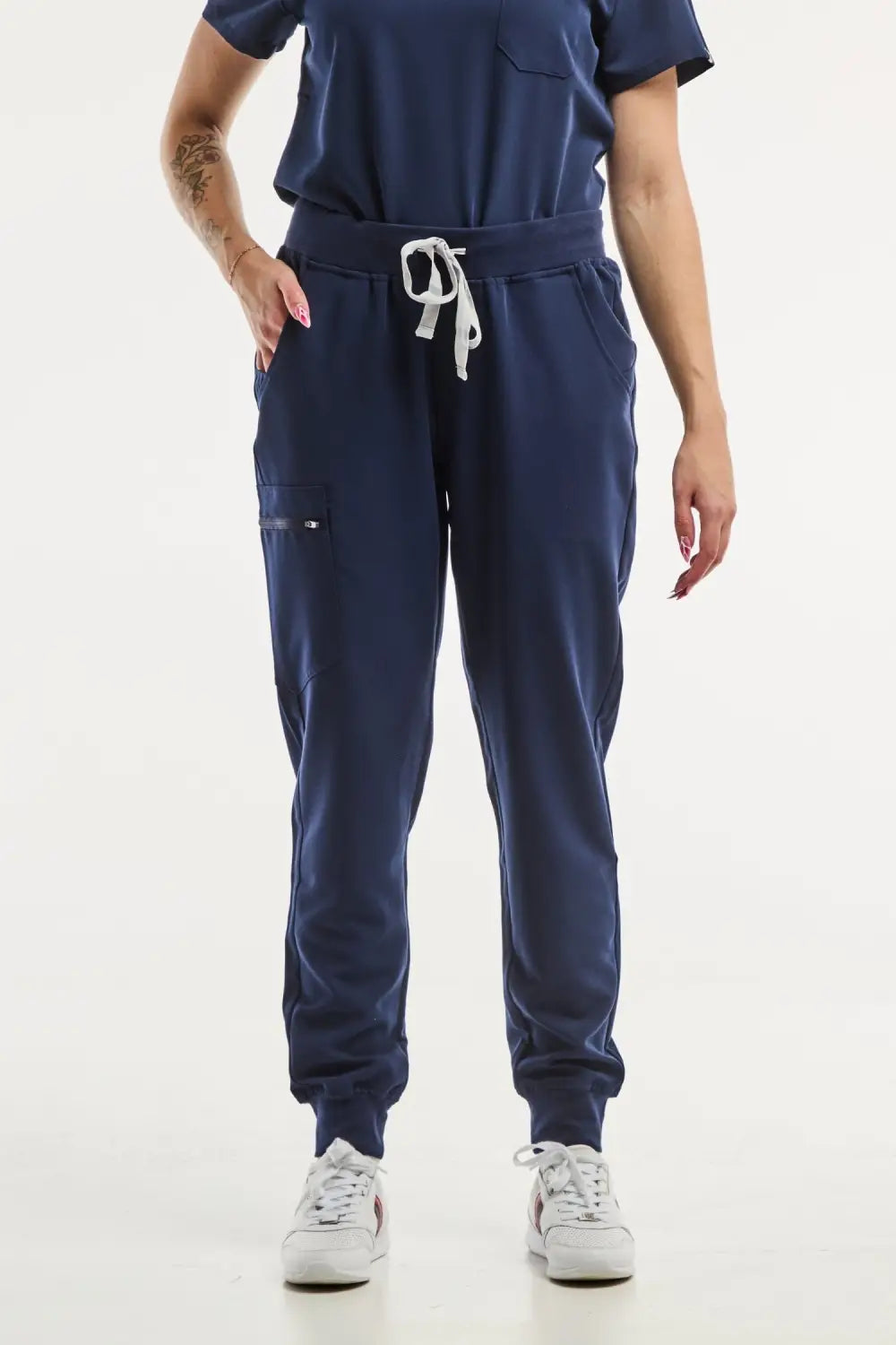 Aelin Paris pantalon médical femme bleu marine stretch 4 poches